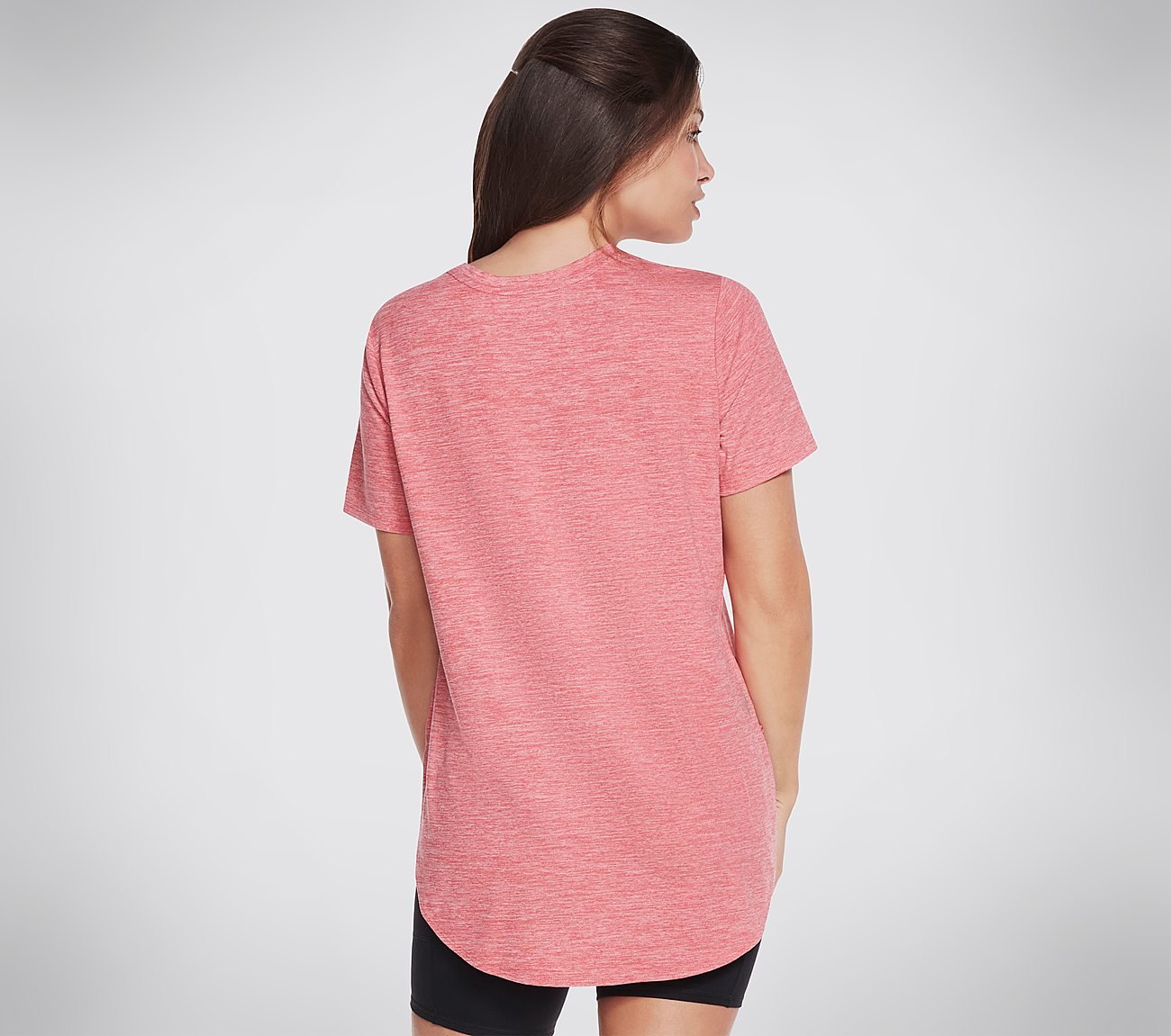 GODRI SWIFT TUNIC TEE, RED/PINK Apparels Top View