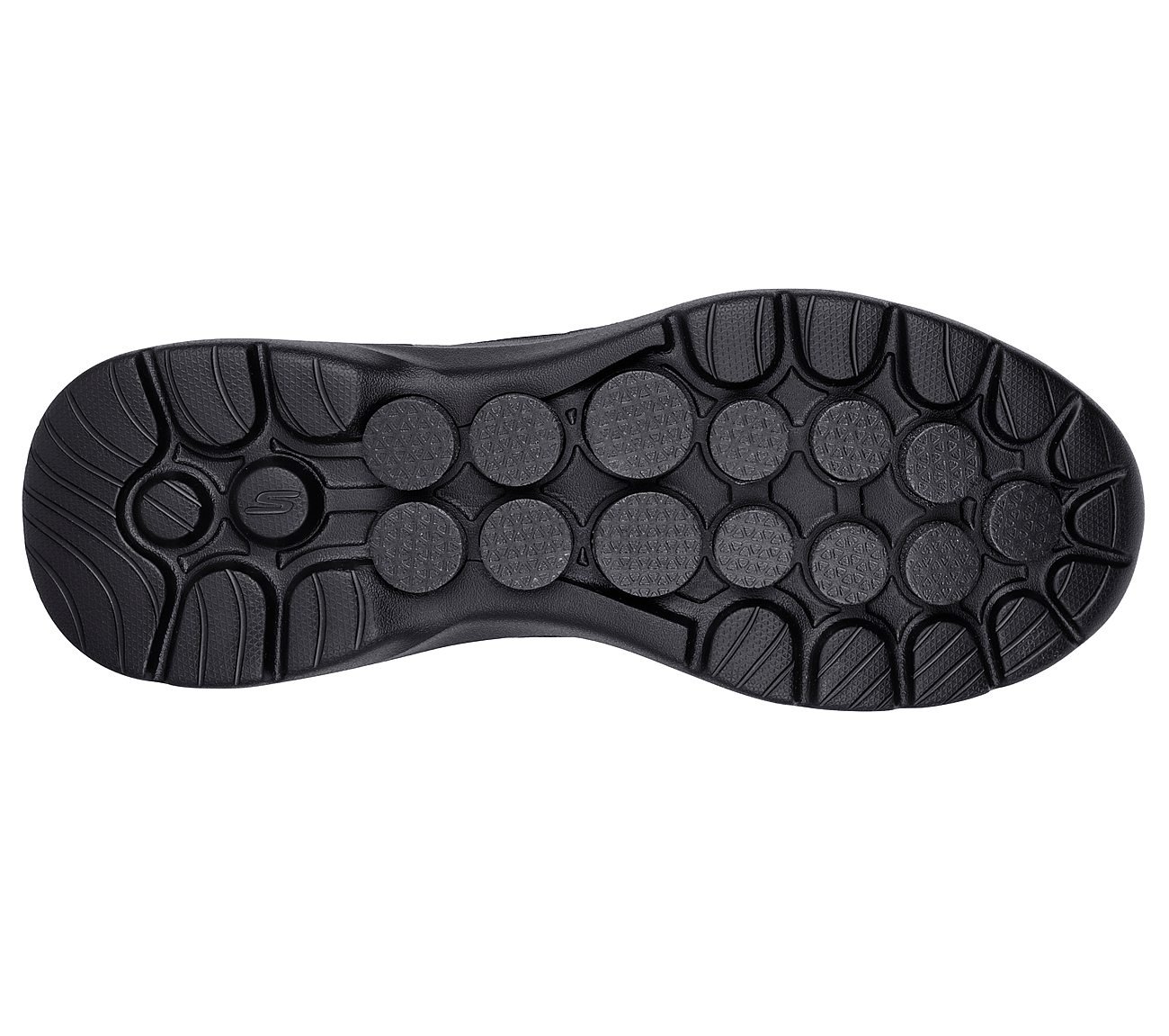 GO WALK 6 - COMPETE, BBLACK Footwear Bottom View