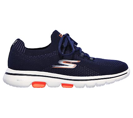 GO WALK 5 - UPRISE, NAVY/CORAL Footwear Right View