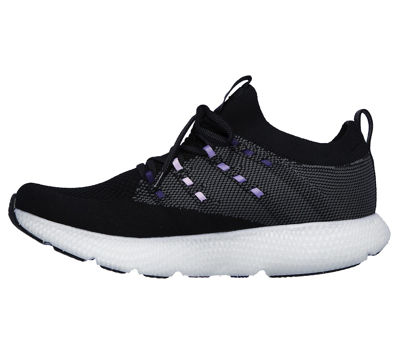 GO RUN 7 -, BLACK/PURPLE Footwear Left View