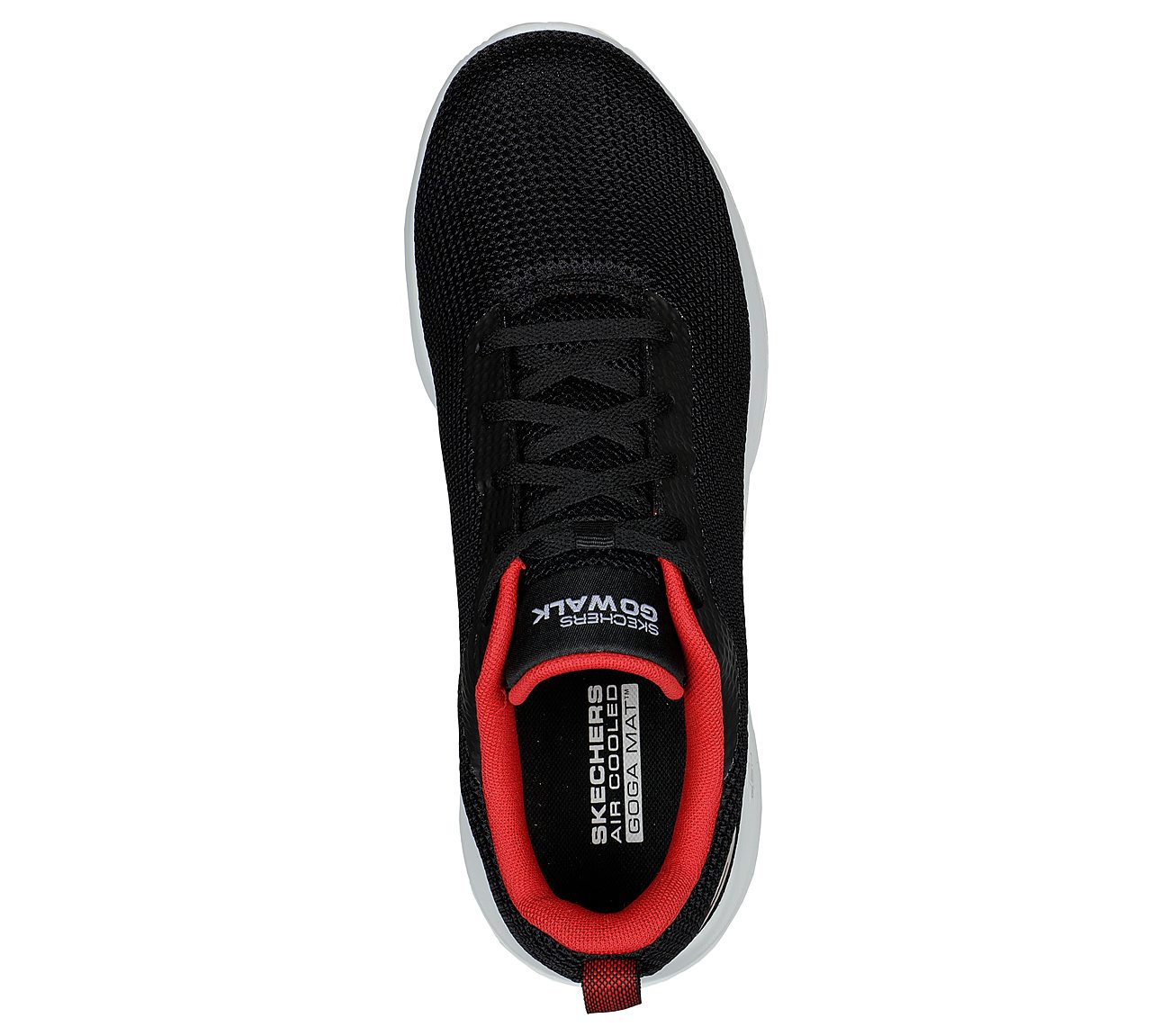 GO WALK MAX, BLACK/RED Footwear Top View