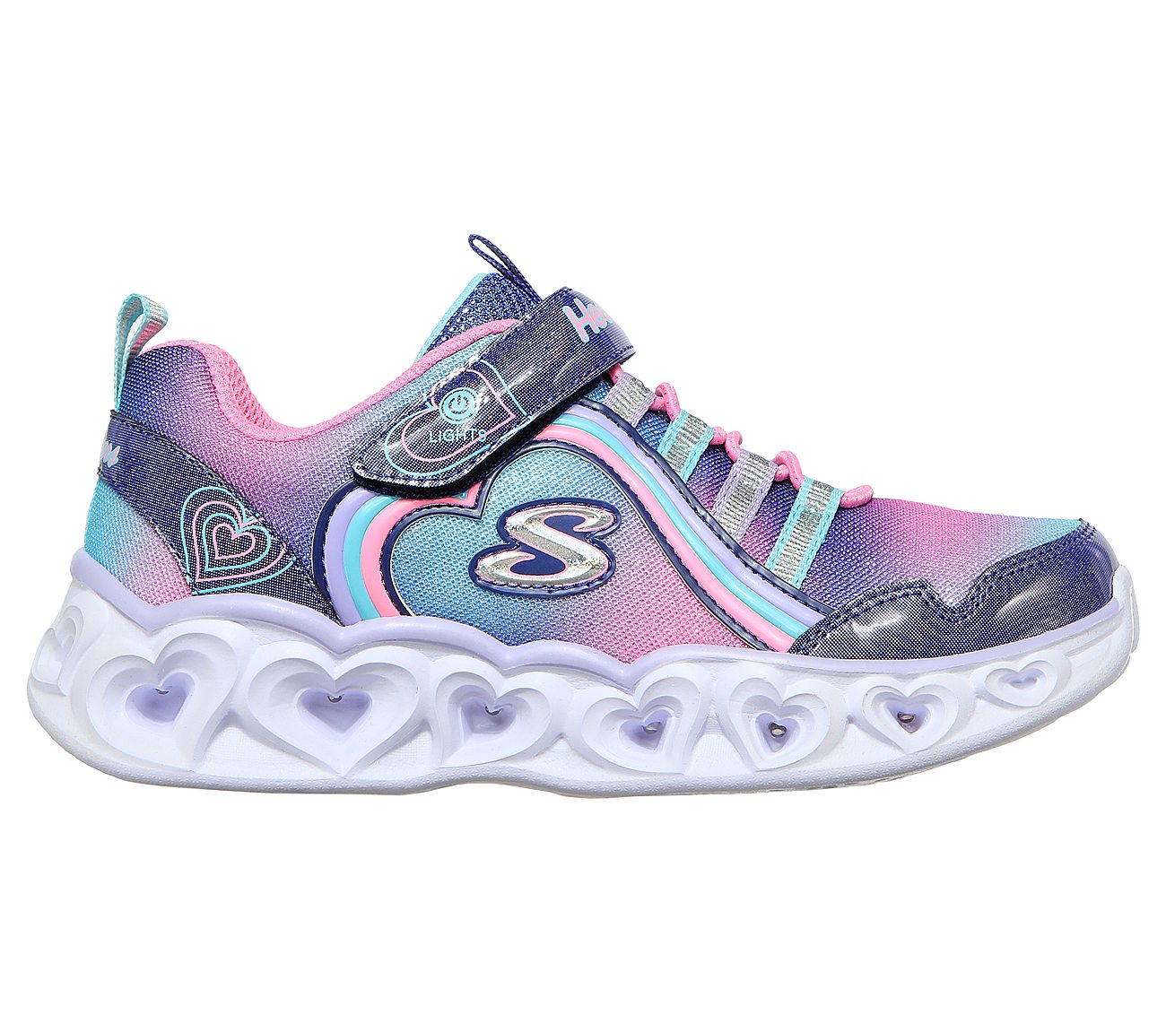 HEART LIGHTS - RAINBOW LUX, NAVY/MULTI Footwear Right View