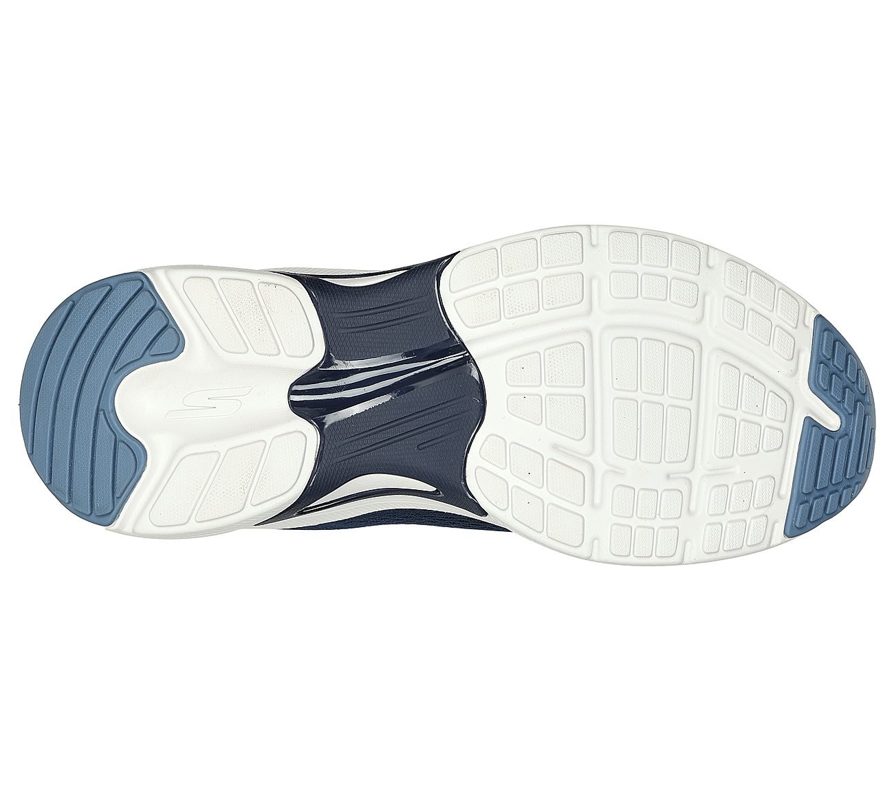 GO RUN ARCH FIT - SKYWAY, NAVY/BLUE Footwear Bottom View