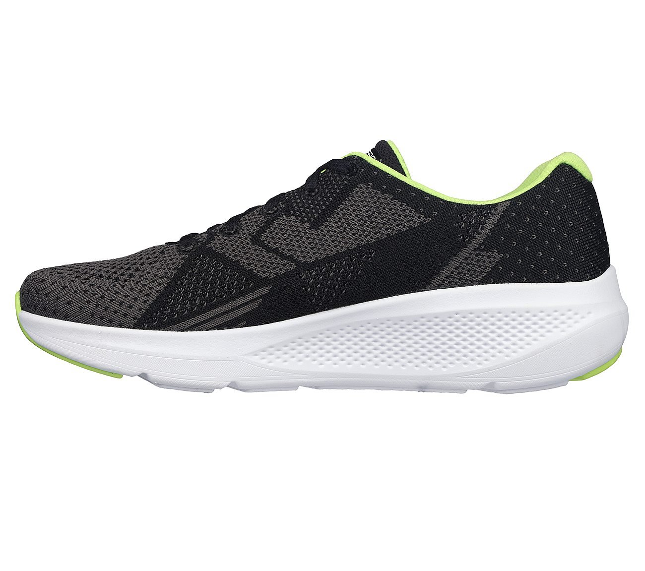 GO RUN ELEVATE, BLACK/LIME Footwear Left View