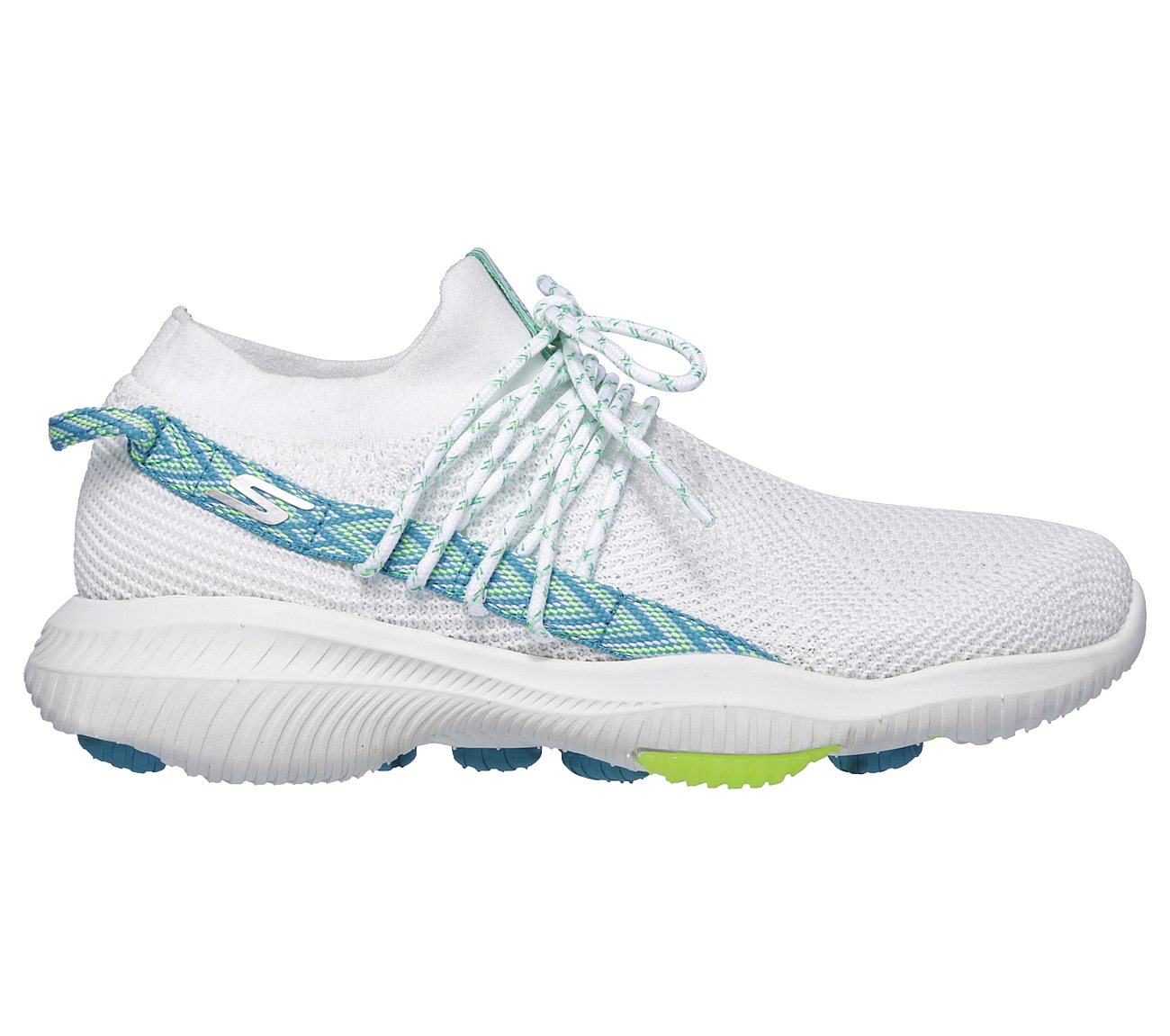GO WALK REVOLUTION ULTRA-CAPI, WHITE/TURQUOISE Footwear Right View