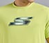 SKECHERS NEWSPRINT LOGO TEE, MINT/YELLOW