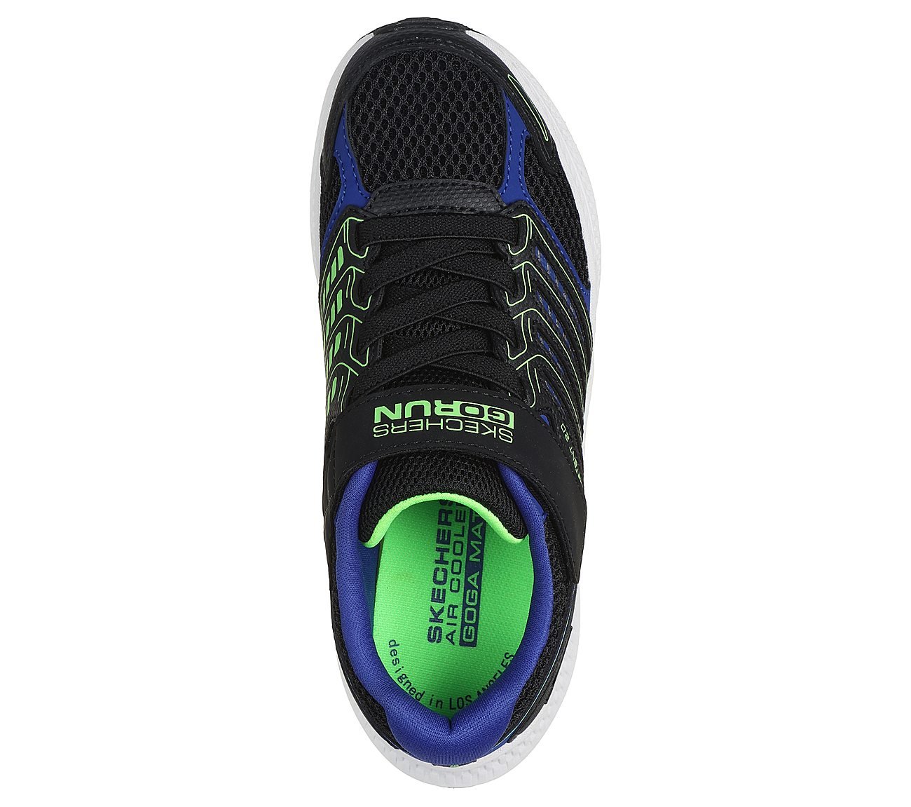 GO RUN CONSISTENT 2, BLK/BLUE/LIME Footwear Top View