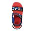 MEGA-CRAFT SANDAL, BLACK/SILVER/RED Footwear Top View