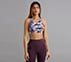 HIGH IMPACT AOP SPORTS BRA, WHITE/TURQ/PURPLE