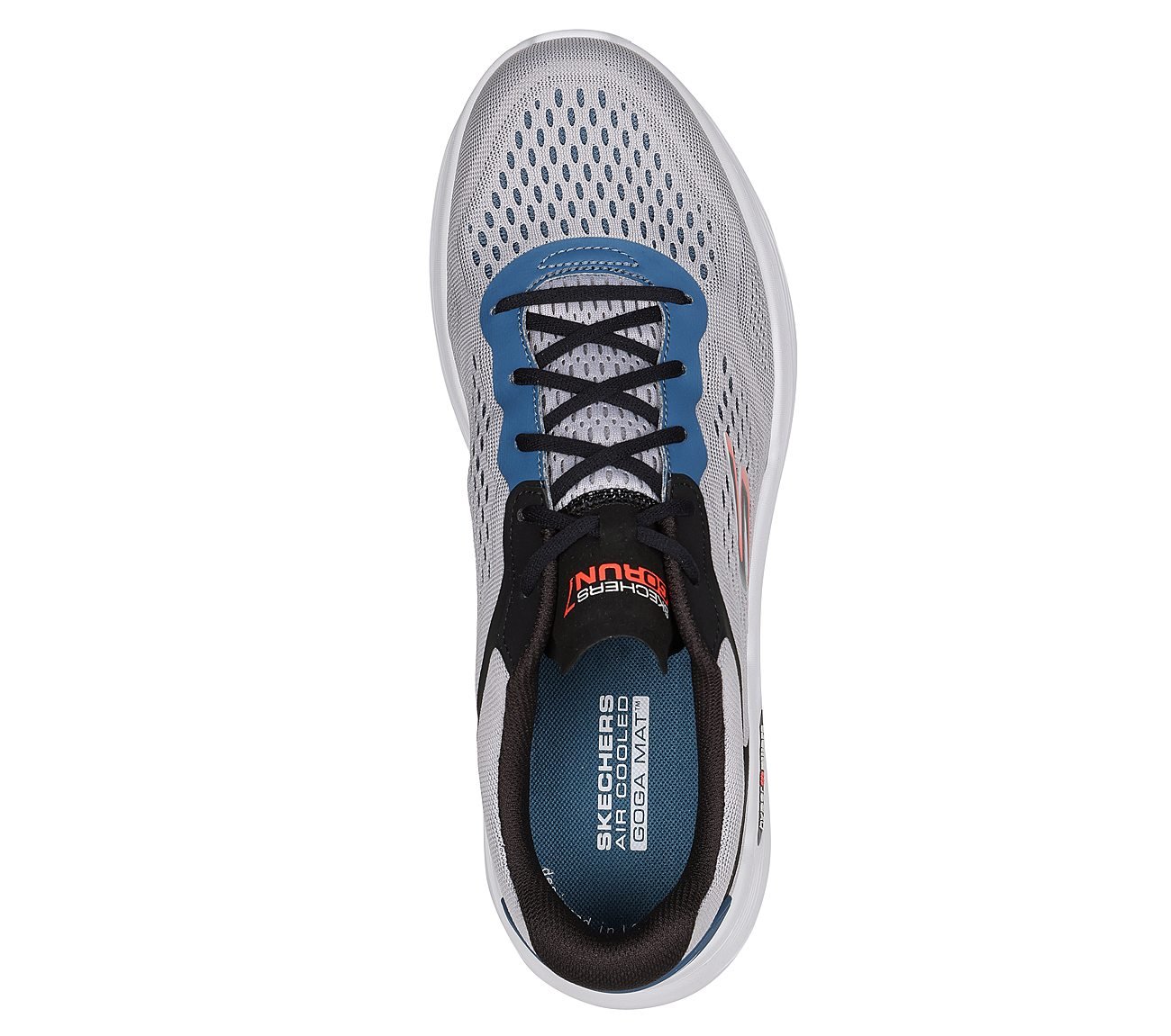 GO RUN 7, GRAY/MT Footwear Top View