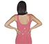 GOFLEX JOY LONGLINE BRA, RED/BLUE Apparel Top View