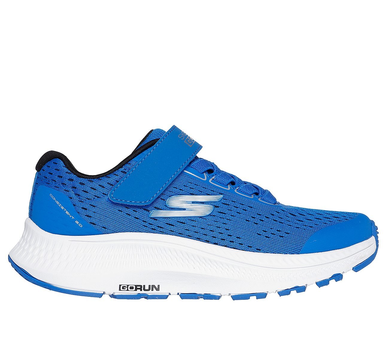 GO RUN CONSISTENT 2, BLUE/BLACK Footwear Lateral View