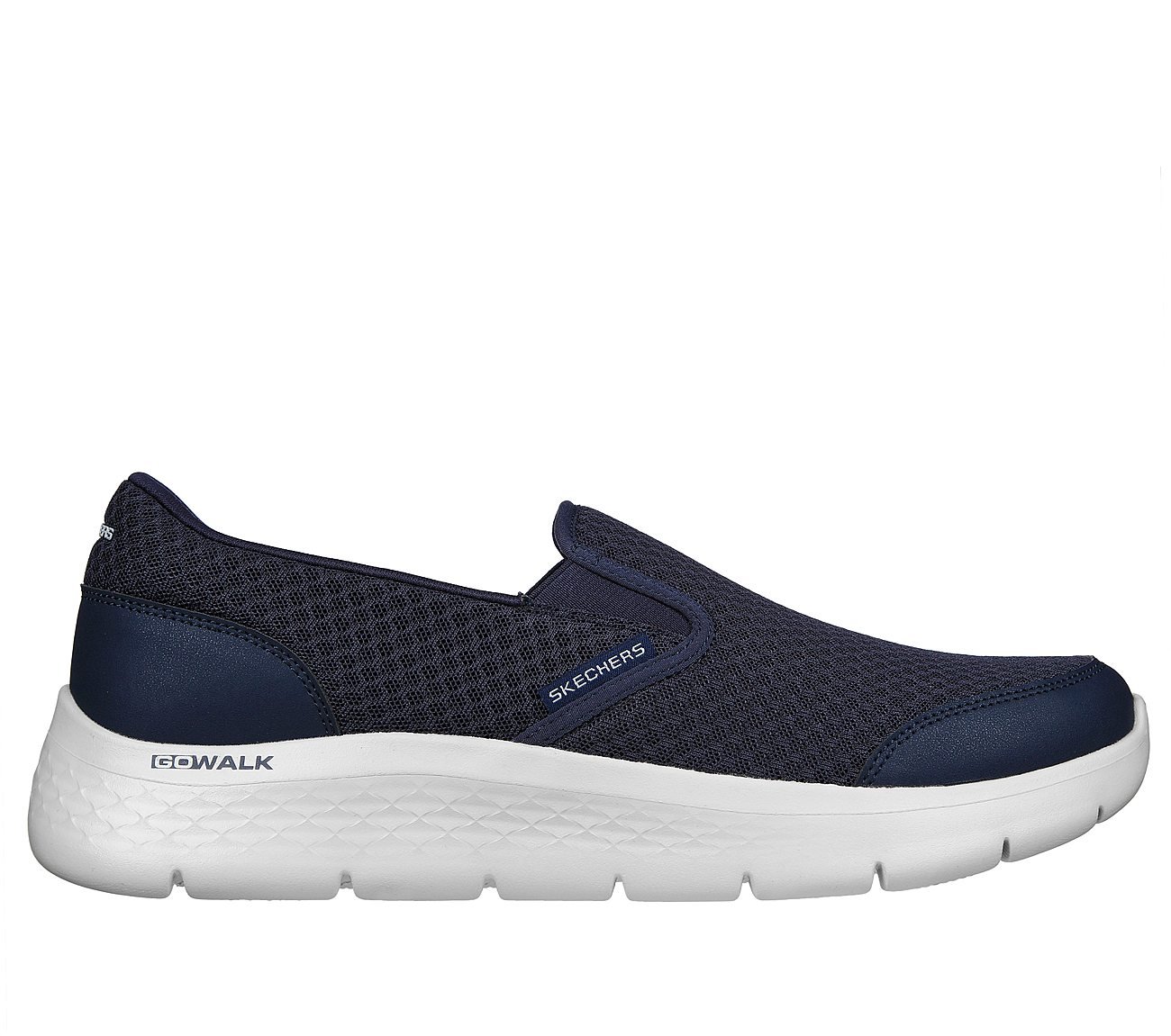 Skechers Navy/Grey Go Walk-Flex-Reque Mens Walking Shoes - Style ID ...