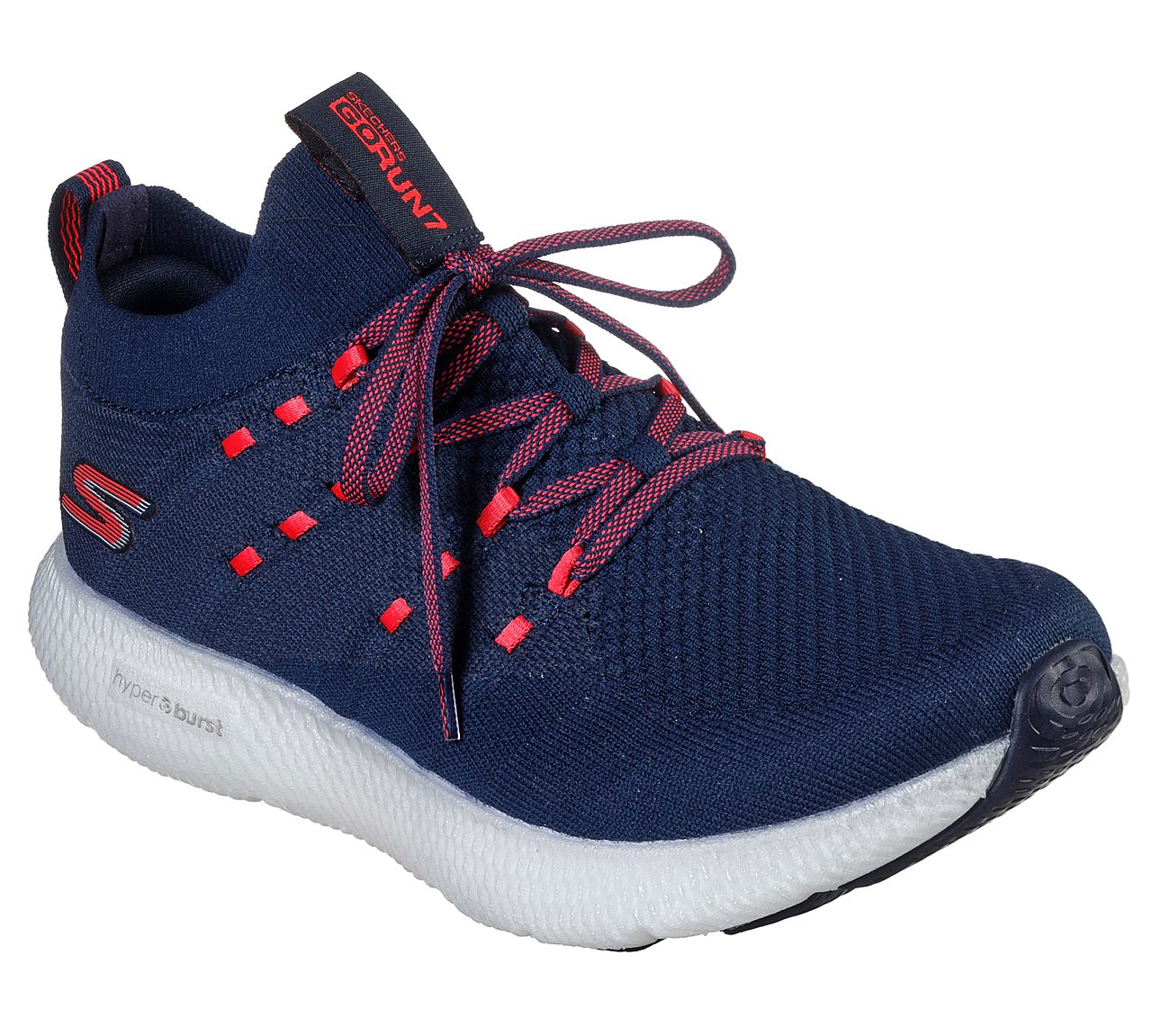 GO RUN 7 -, NAVY/PINK Footwear Lateral View