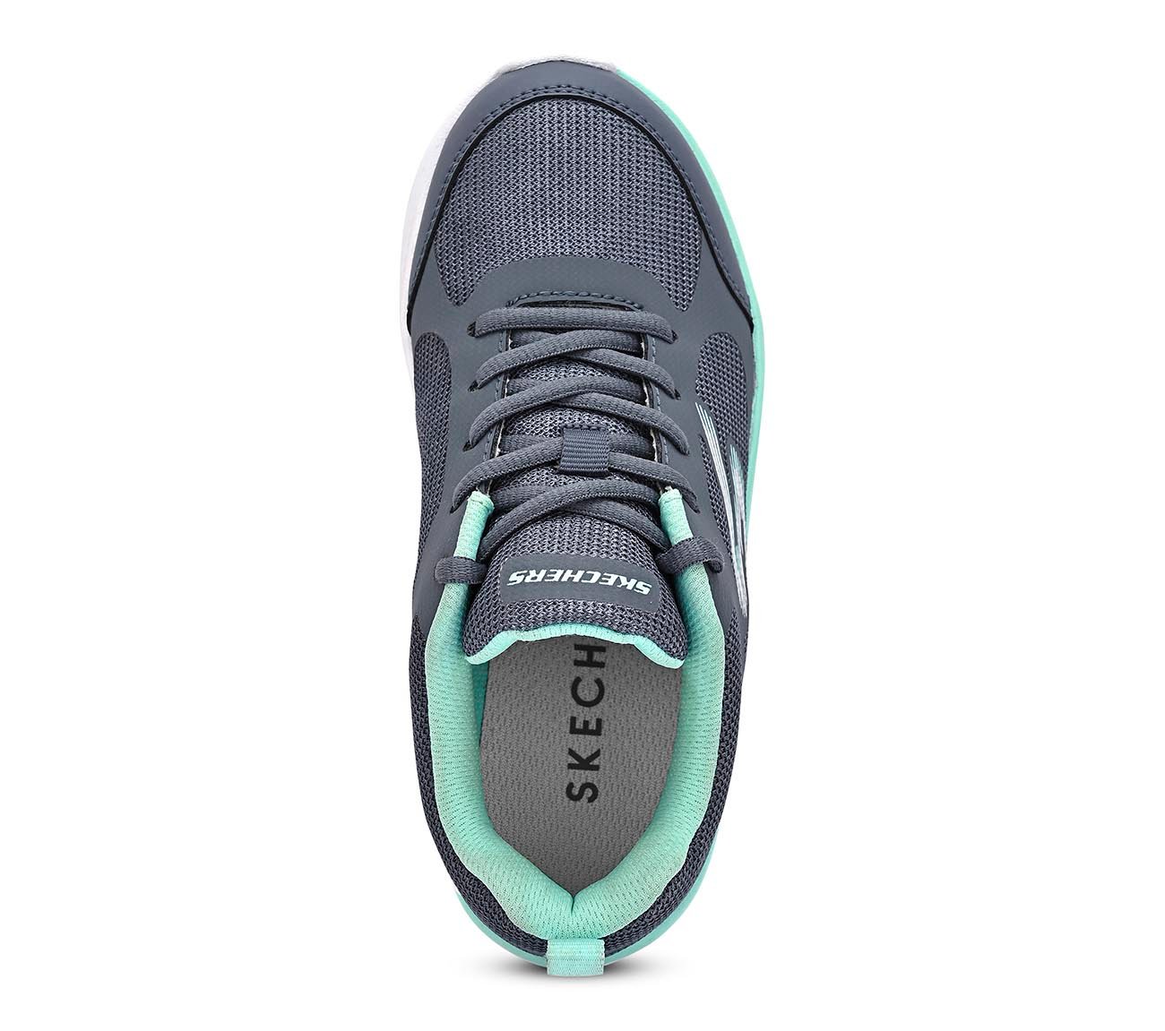 SKECHERS ELITE SPORT, CHARCOAL / TURQUOISE