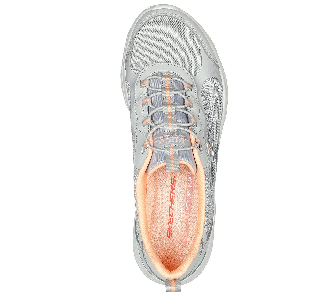 D'LUX COMFORT - BLISS GALORE, GREY/CORAL Footwear Top View