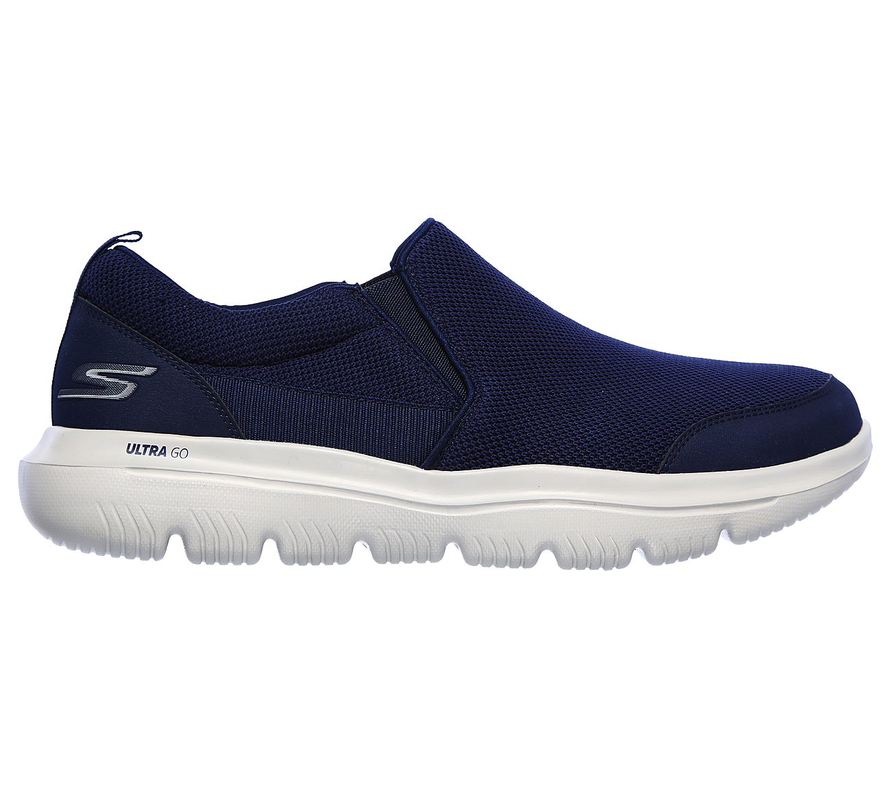 GO WALK EVOLUTION ULTRA-SPLIN, NAVY/GREY Footwear Lateral View