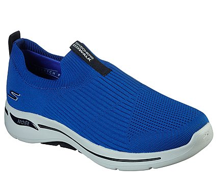 GO WALK ARCH FIT - ICONIC, BLUE/BLACK Footwear Lateral View