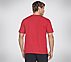 SKECHERS UNIVERSITY T-SHIRT, RED Apparel Top View