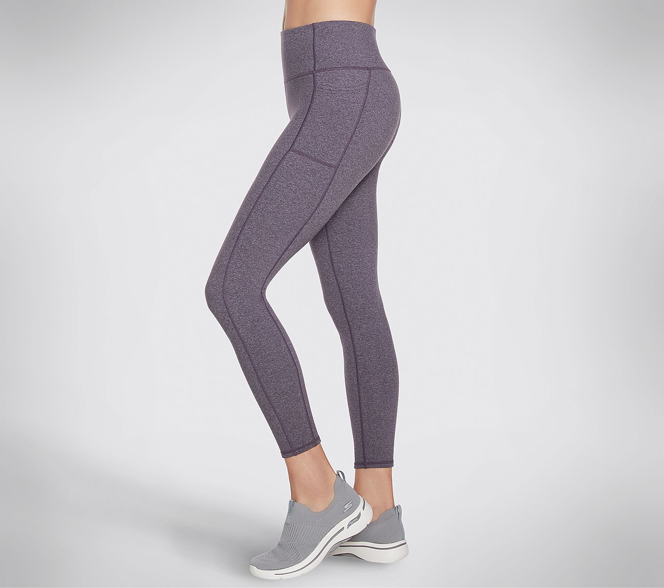 GOFLEX LUXE LEGGING, PURPLE/WHITE Apparels Bottom View