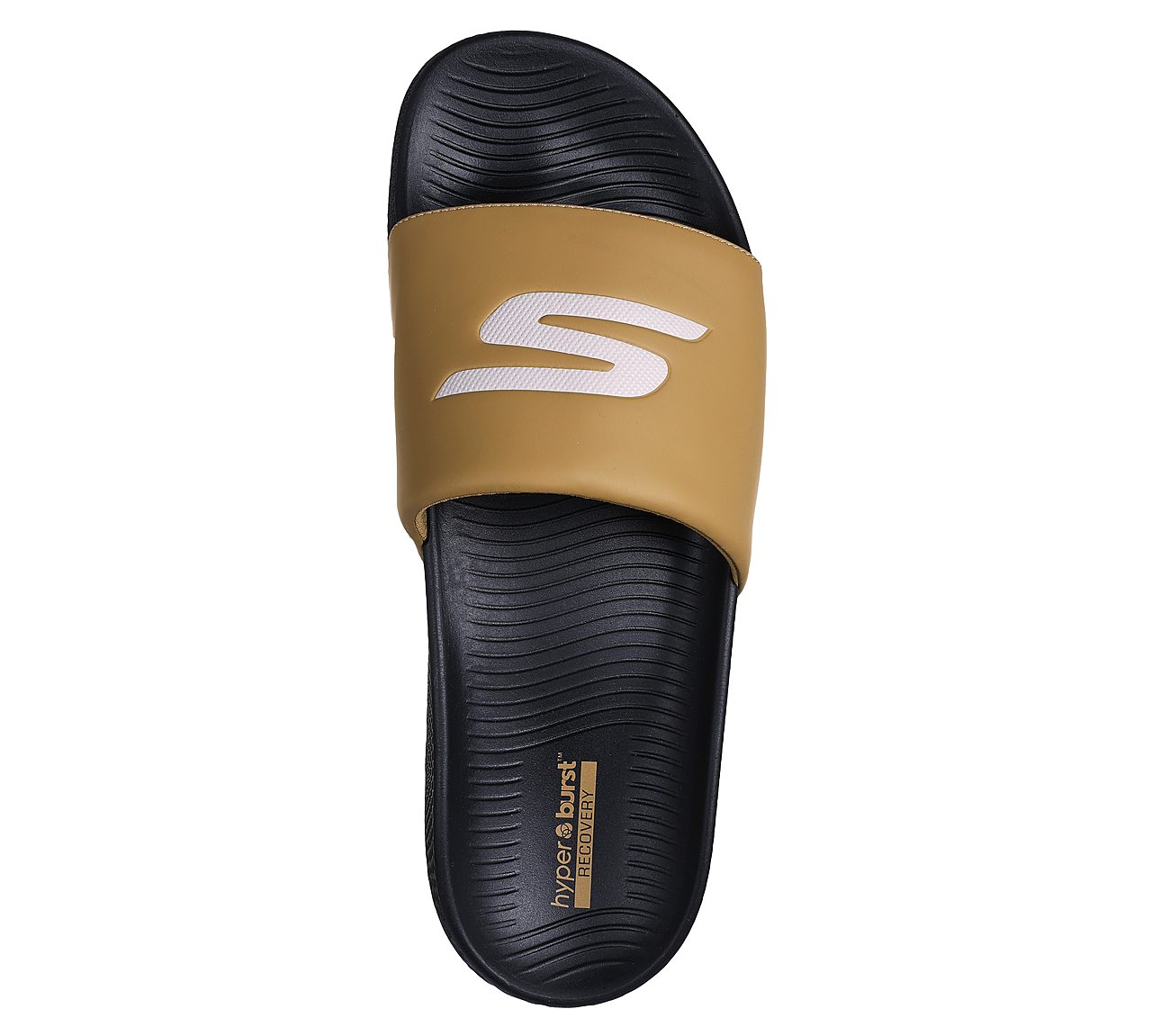 HYPER SLIDE - DERIVER, BROWN/BLACK Footwear Top View