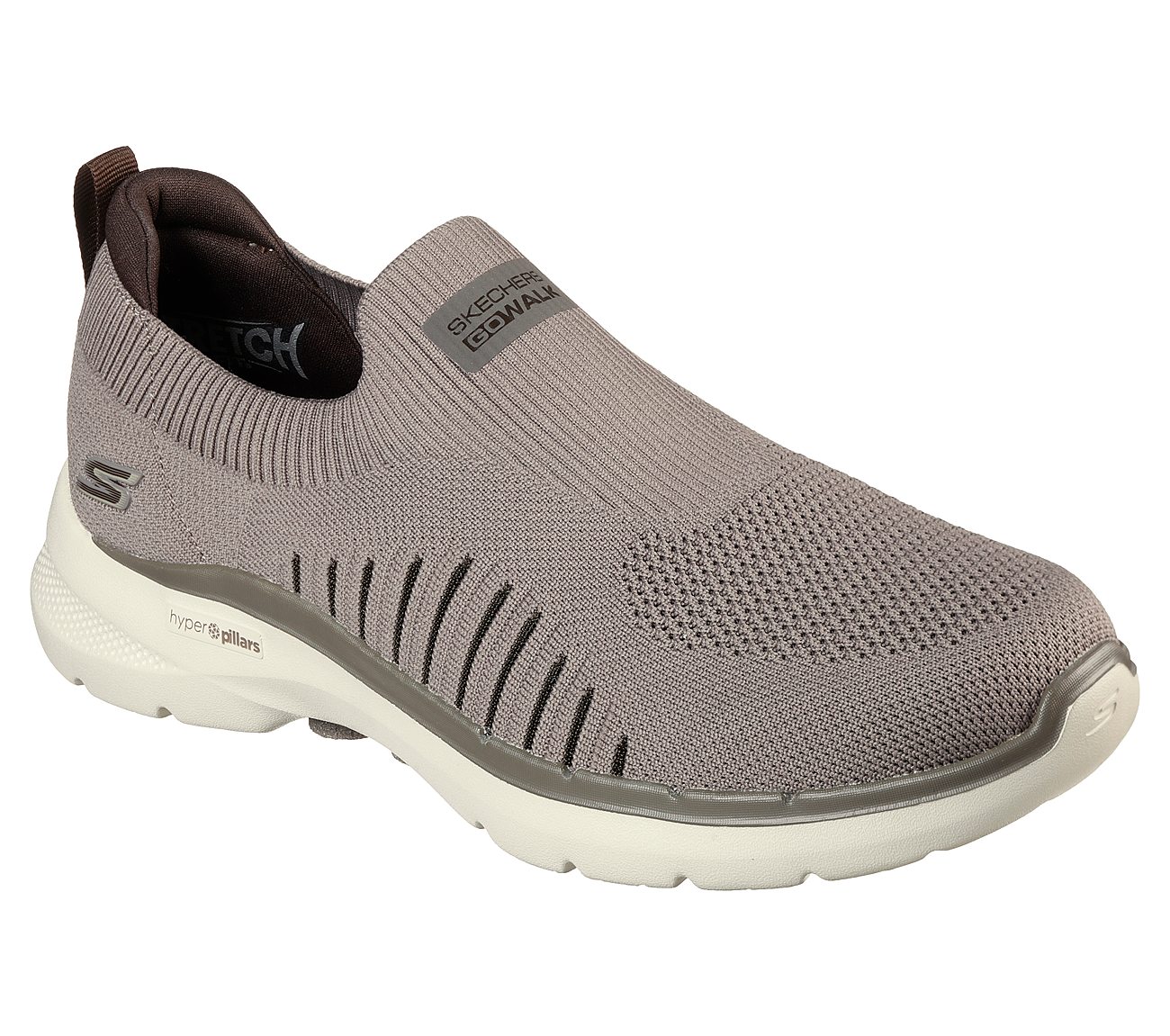 Skechers Taupe Go Walk 6 Mens Slip On Shoes Style ID: 216205 | India