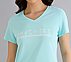 BASIC PERFROMANCE TUNIC T-SHIRT, BLUE/MINT Apparel Right View