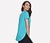 GODRI SWIFT TUNIC T-SHIRT, WHITE/AQUA Apparel Bottom View