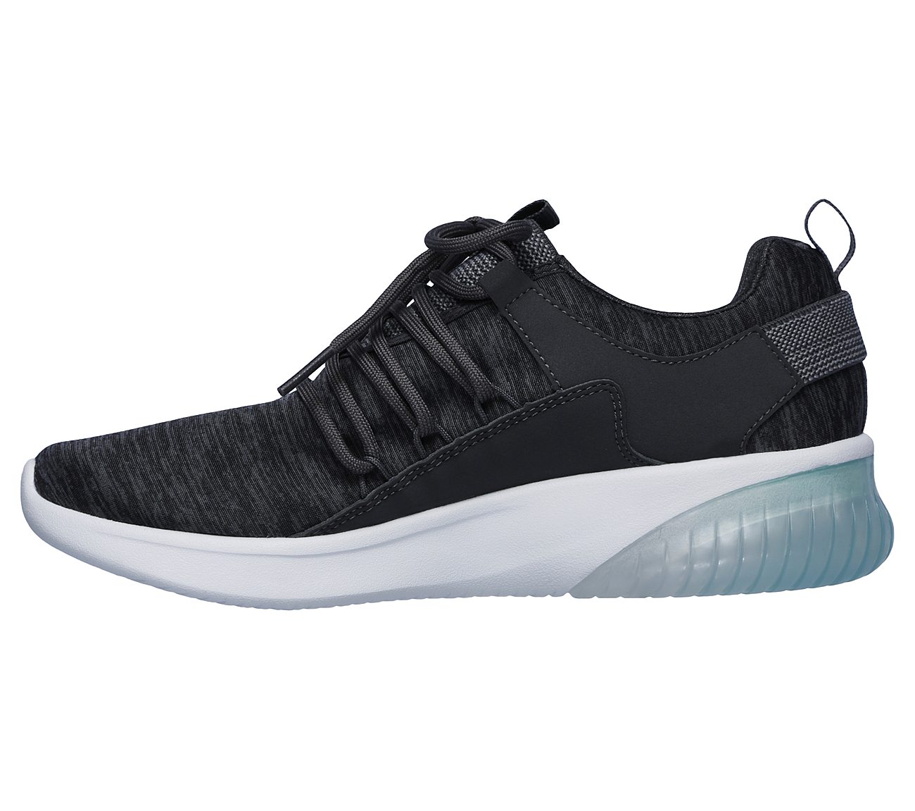 SKECH-AIR ULTRA FLEX-LITE BRE, CHARCOAL/AQUA Footwear Left View