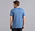 SKECHERS BACK LOGO TEE, TAUPE/BLUE