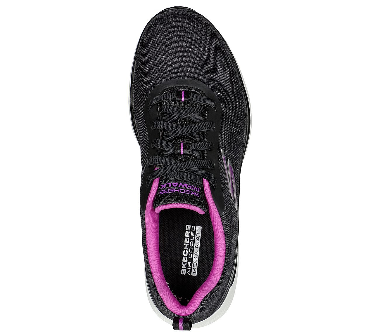 GO WALK 6 - SPRING HORIZON, BLACK/PURPLE Footwear Top View