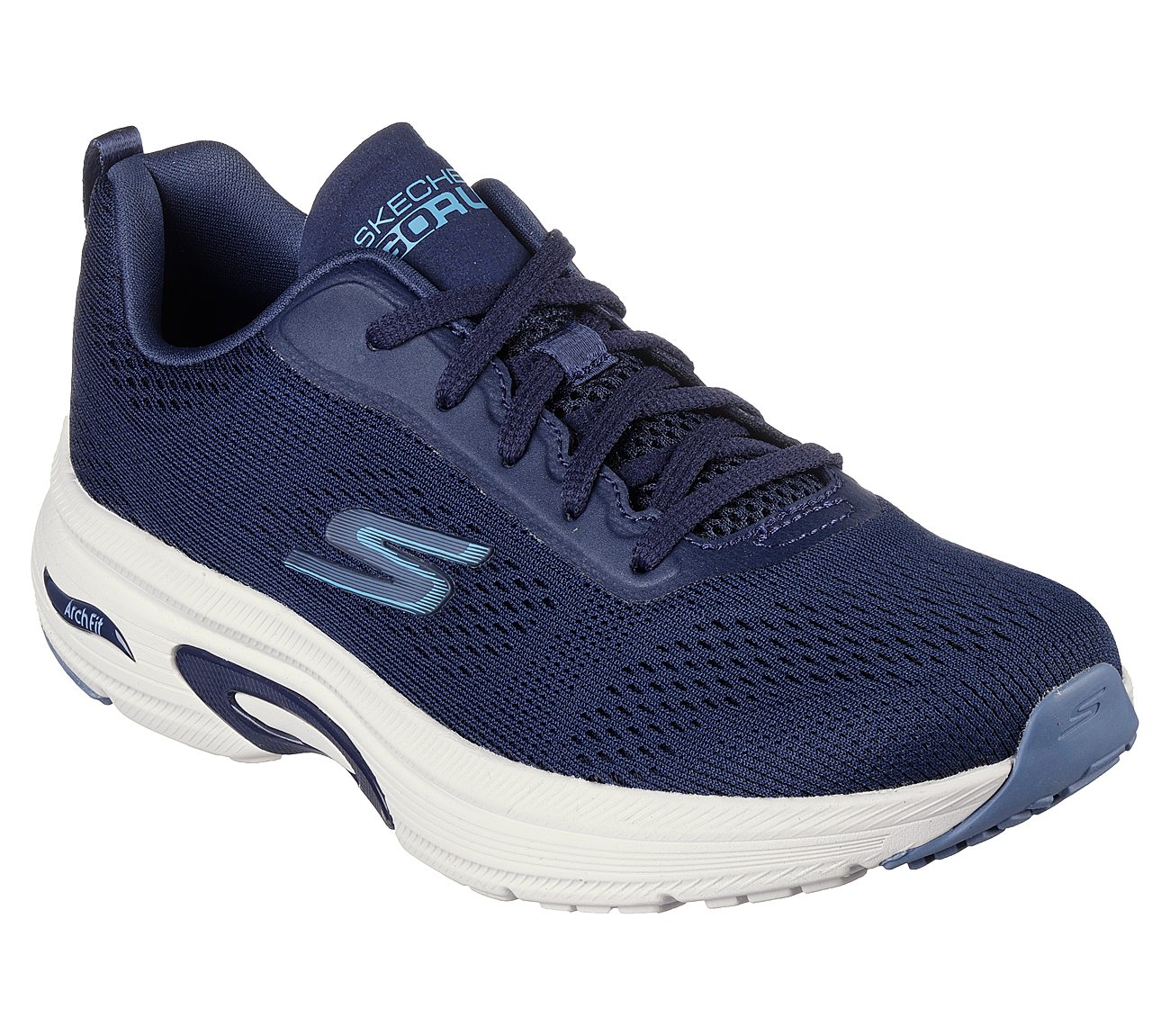 GO RUN ARCH FIT - SKYWAY, NAVY/BLUE Footwear Lateral View