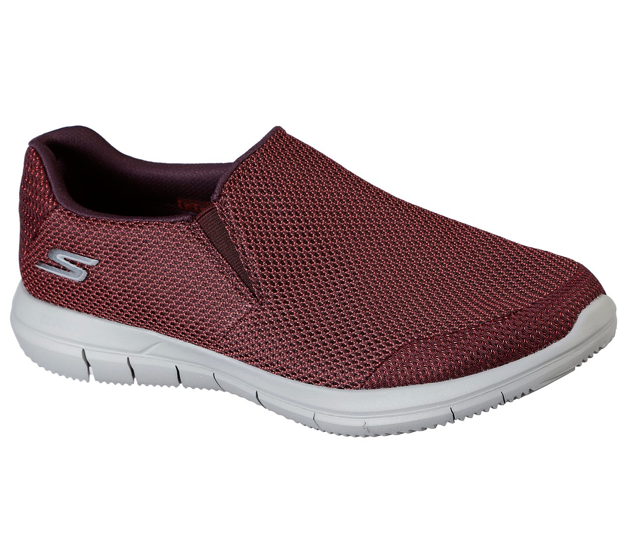 Skechers Burgundy Go Flex 2 Completion Mens Walking Slip On Shoes