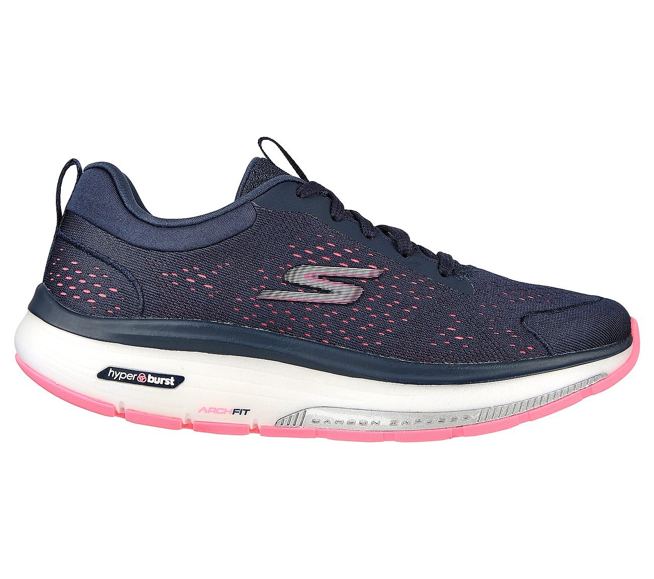 GO WALK WORKOUT WALKER -OUTPA, NAVY/HOT PINK Footwear Right View