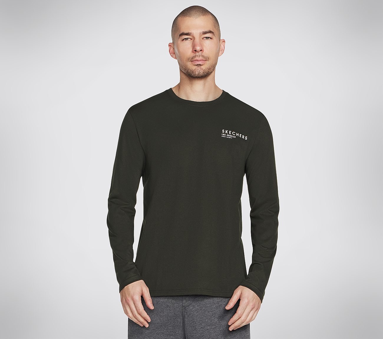 SCOUT L/S T-SHIRT, OLIVE/BROWN Apparels Lateral View