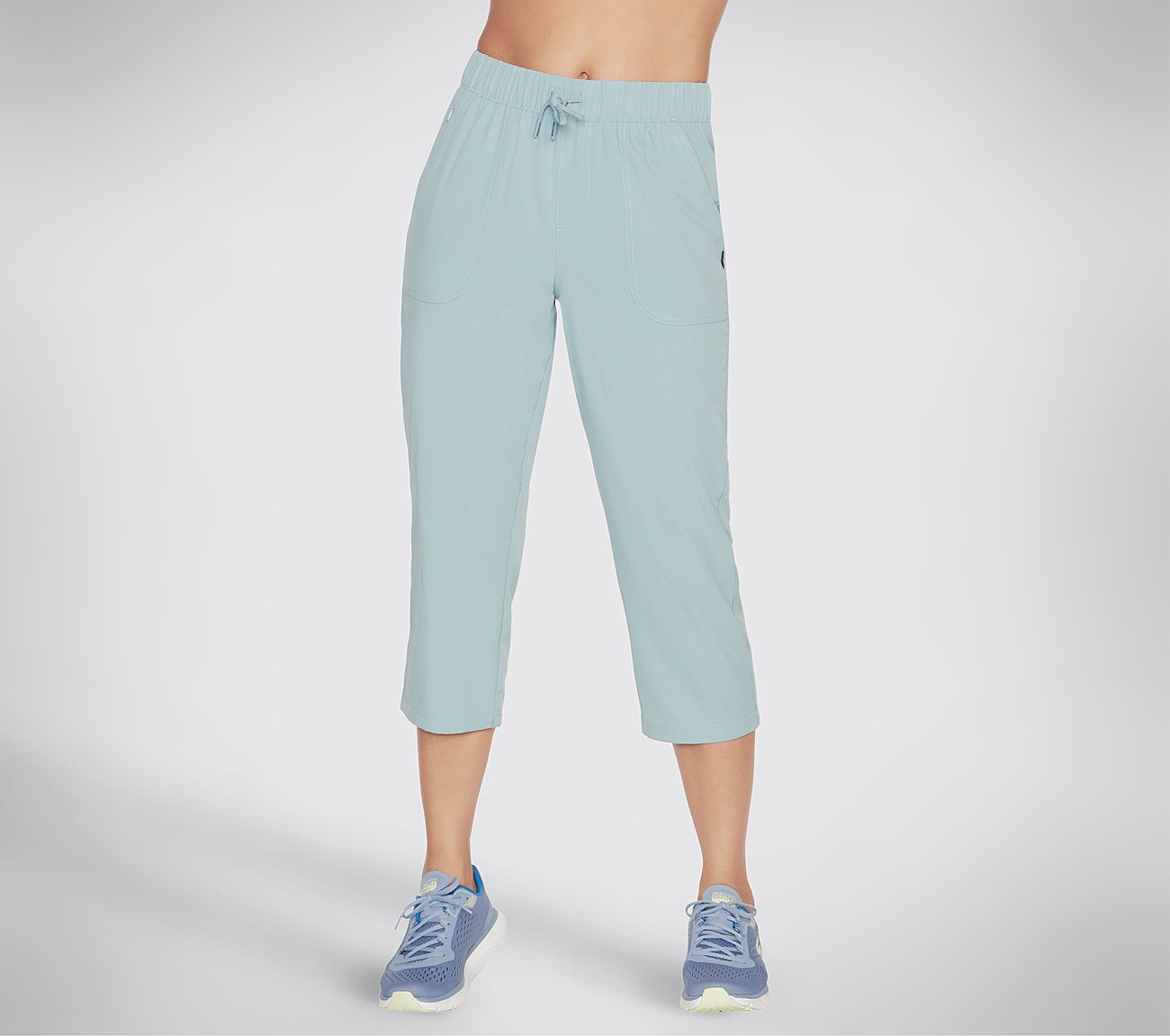 INCLINE MIDCALF PANT, LIGHT GREY/BLUE Apparel Lateral View