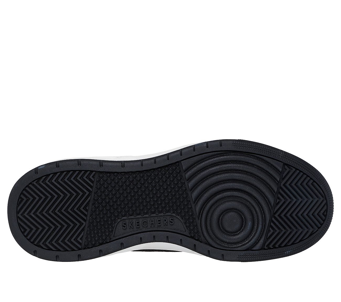 UNO COURT - LOW-POST, WHITE/BLACK/YELLOW Footwear Bottom View
