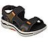 GO WALK ARCH FIT SANDAL-MISSI, OLIVE/ORANGE Footwear Lateral View