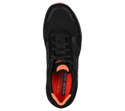 MERIDIAN- OSTWALL, BLACK/CORAL Footwear Top View