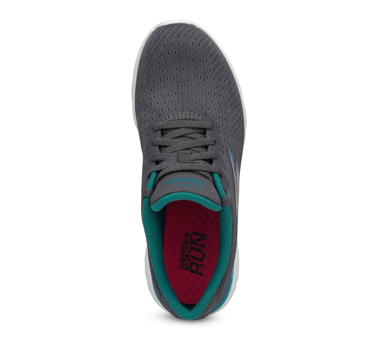 GO RUN 400 - SOLE, CHARCOAL /BURGUNDY Footwear Top View