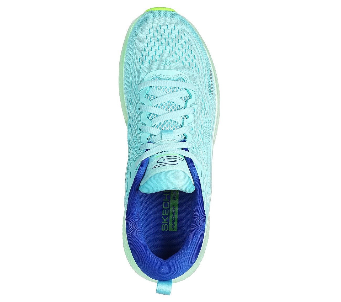 GO RUN MAX ROAD 6, BLUE/LIME Footwear Top View