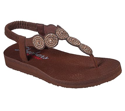 MEDITATION - STARS & SPARKLE, BROWN Footwear Lateral View