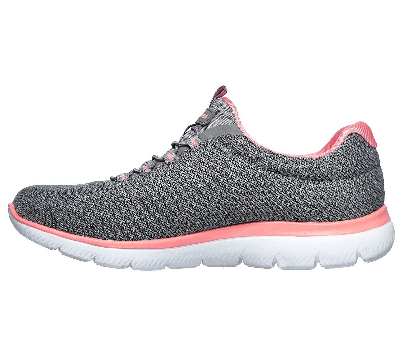 SUMMITS, GREY/PINK Footwear Left View