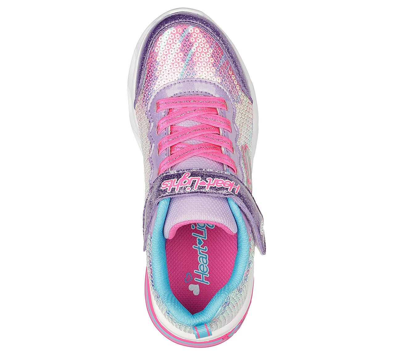 SWEETHEART LIGHTS -LETS SHINE, PURPLE MULTI Footwear Top View
