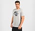 MARBLE  PRINT T SHIRT, CHARCOAL/LT. GRAY Apparel Top View