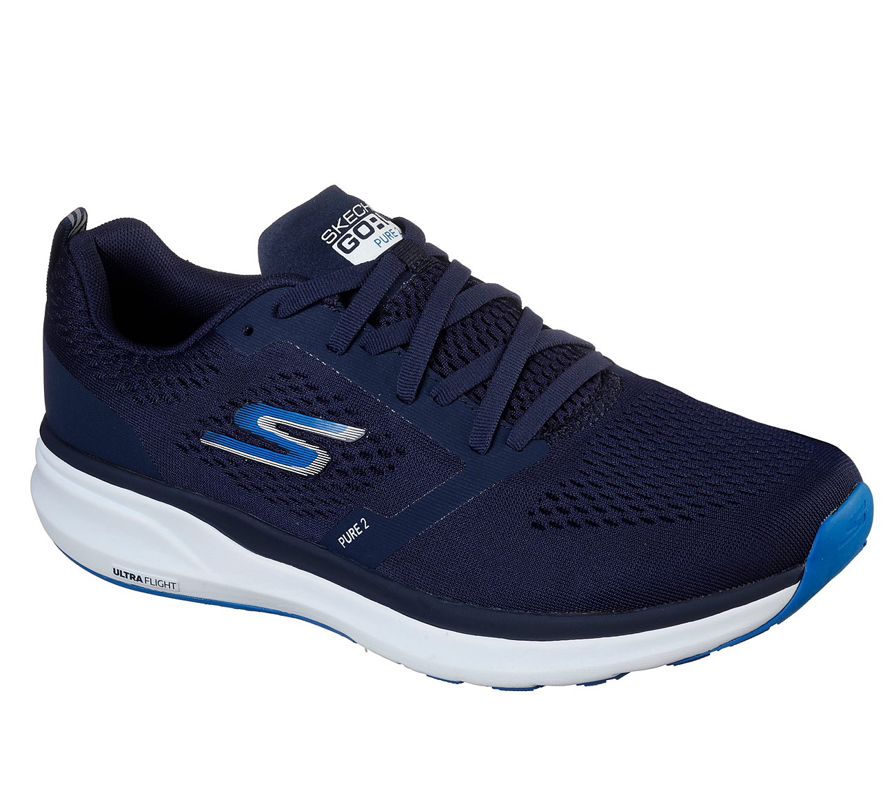 GO RUN PURE 2, NAVY/BLUE Footwear Right View