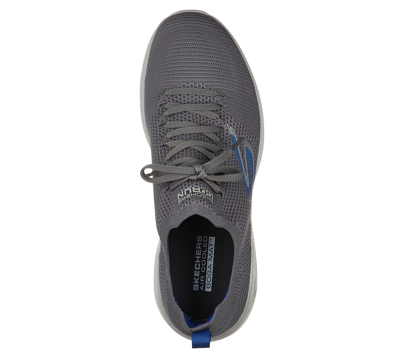 GO RUN FAST - MONOGRAM, CCHARCOAL Footwear Top View