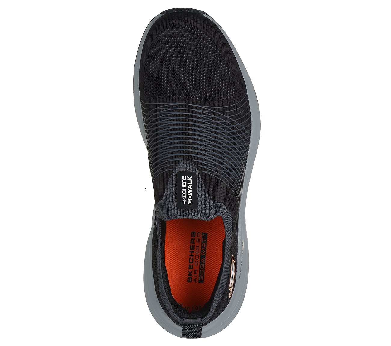 GO WALK COMFORT WALKER - CONS, BLACK/CHARCOAL Footwear Top View