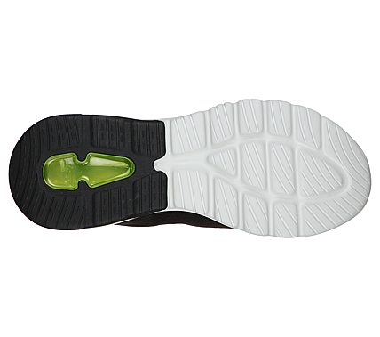 GO WALK AIR - NITRO, BLACK/LIME Footwear Bottom View