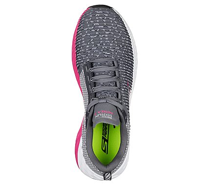 GO RUN FORZA 3 -, CHARCOAL/PINK Footwear Top View